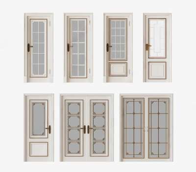 简欧门组合3D模型下载